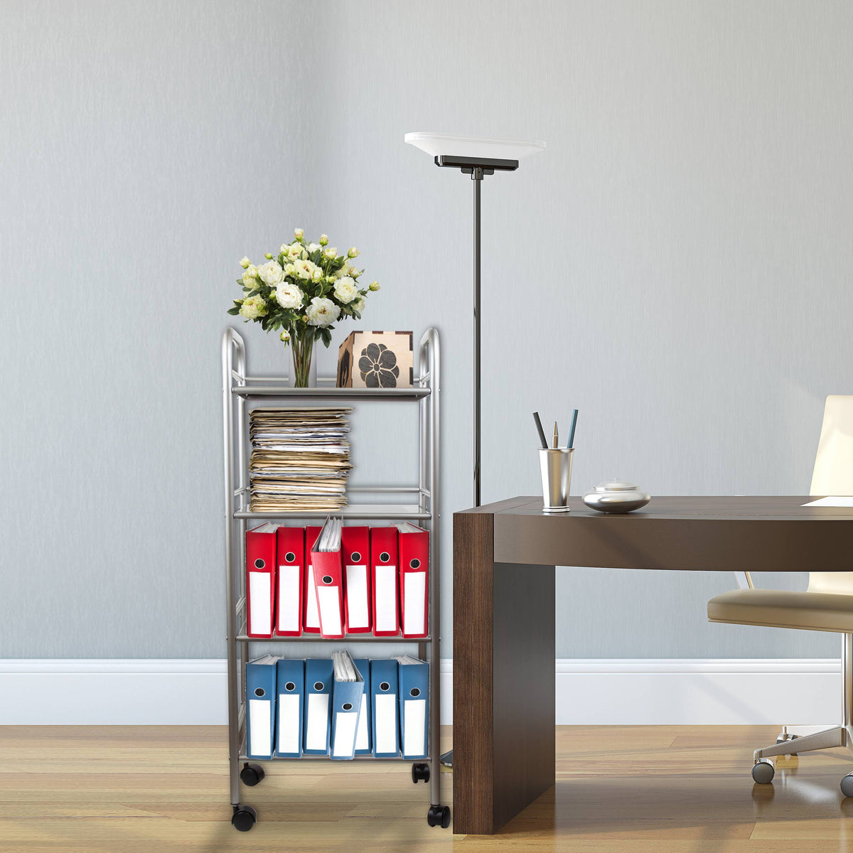 4 Tier Steel Rolling Storage Cart W420