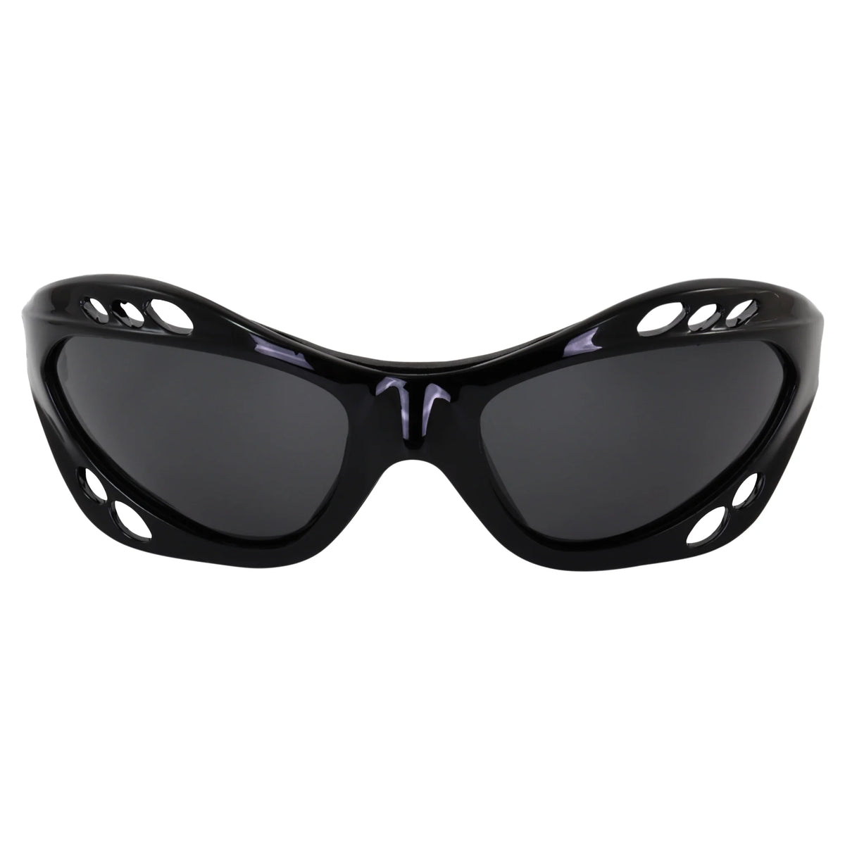 3 Pairs Padded Polarized Sunglasses with Strap Black Frame Smoke Blue & Green Mirror Lenses U491