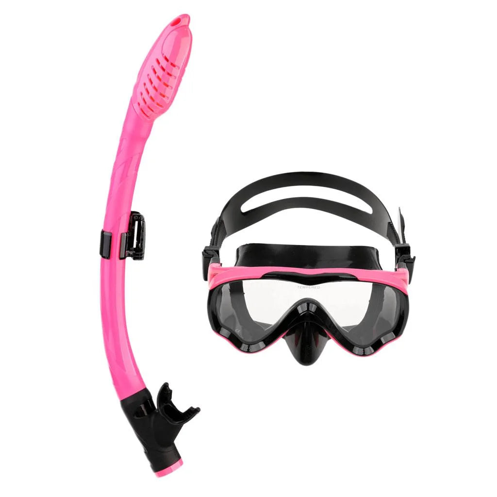 Black and Pink Kids Scuba Diving Snorkel Set O134244
