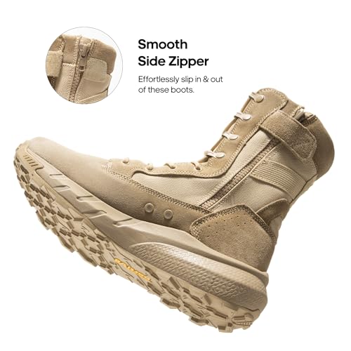 Men's Breathable Leather Tactical Work Boots N44050