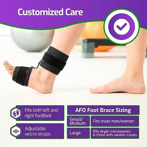Adjustable Drop Foot Brace AFO Ankle Foot Orthosis A62540