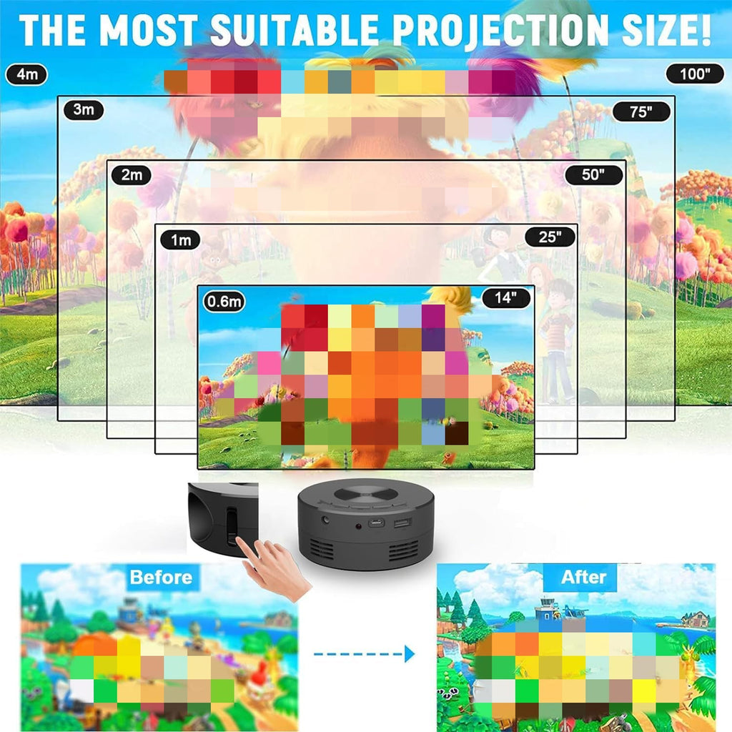 Mini Projector, 1080P Video Projector Q14965