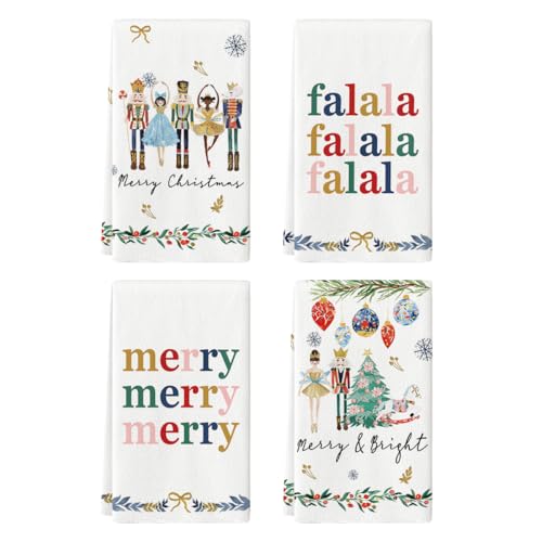 18x26 Inch Set of 4 Christmas Kitchen Towels O836