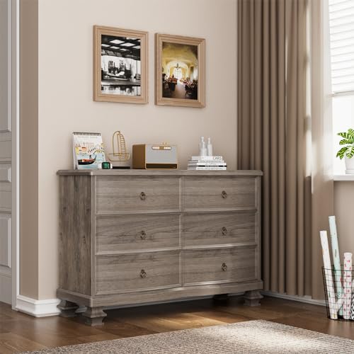 White 6 Drawer Wooden Dresser X315