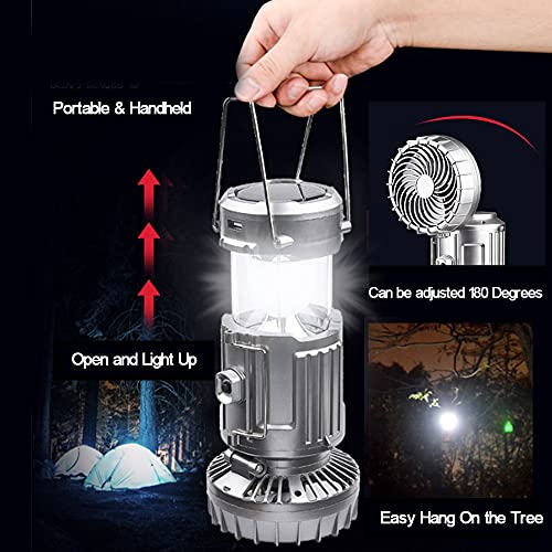 Rechargeable Solar Camping Lantern with Fan Z53433