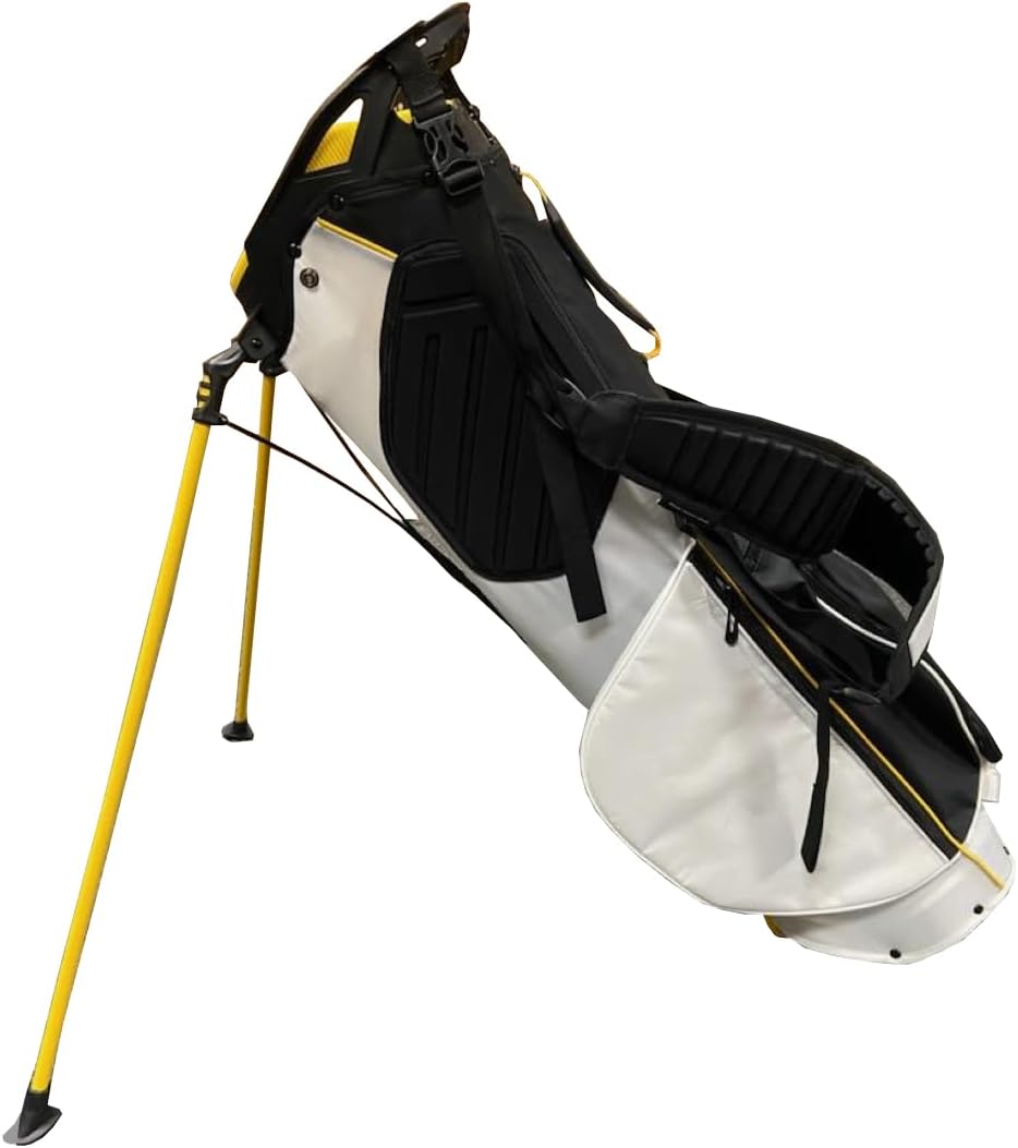 Black/White/Gold Golf Stand Bag B4243