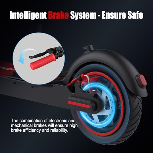 Electric Scooter with Seat and 3L Bag, 20 Miles Range, 450W Motor, 8.5" Pneumatic Tire Q50869