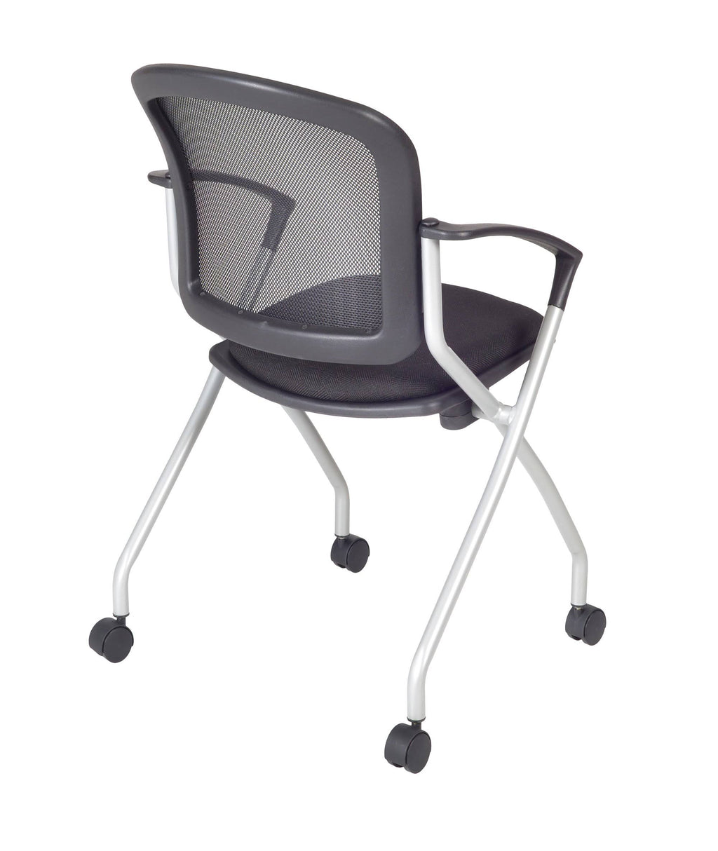 Maple Mobile Training Table with 2 Black Cadence Chairs C393322
