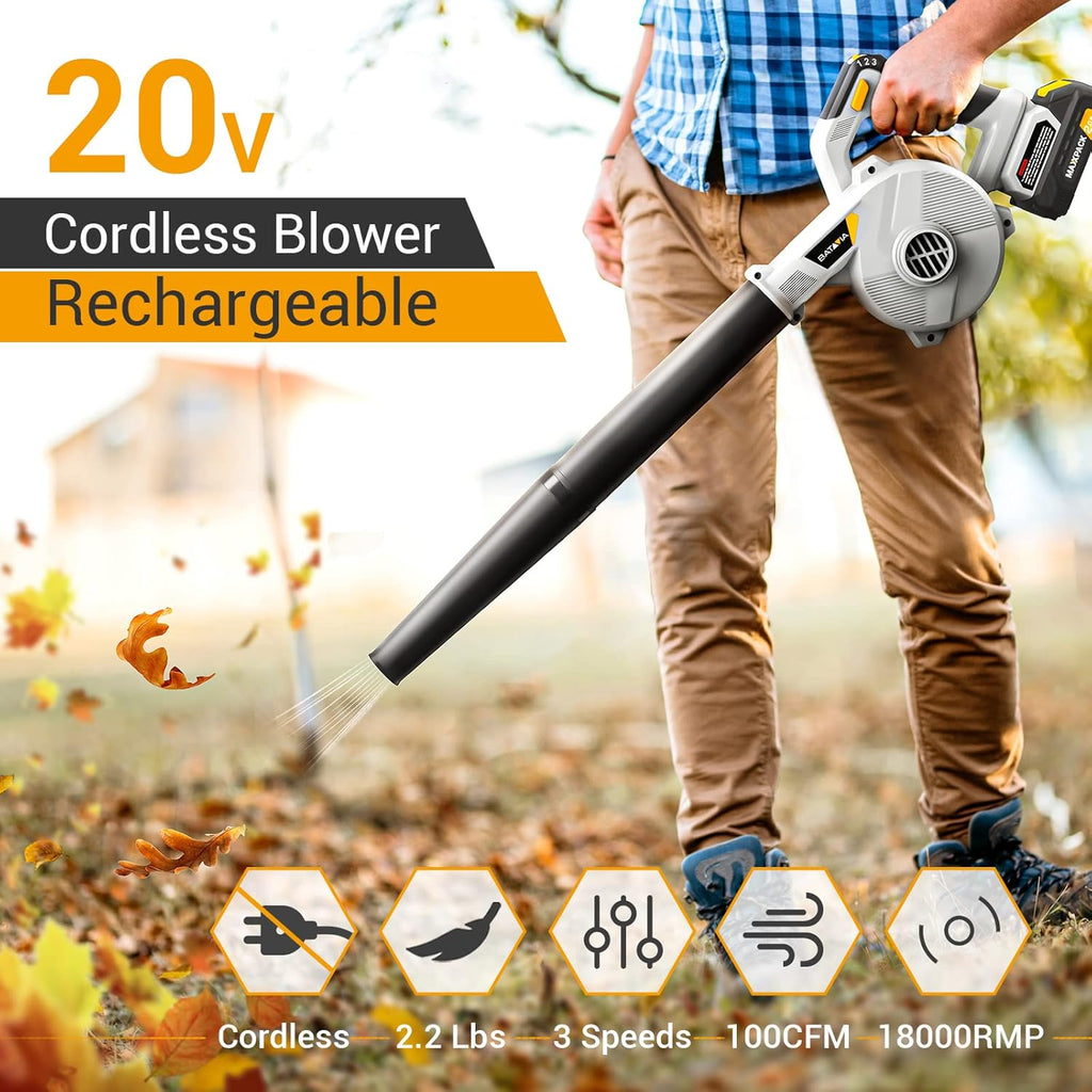 20V Cordless Electric Leaf Blower & Vacuums with Charger & 2.0Ah Lithium Battery M363828