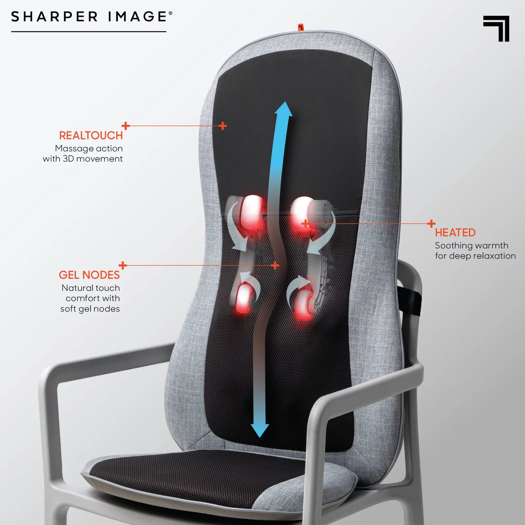 Shiatsu Chair Pad Seat Cushion Massager with 4 Gel Nodes V306247