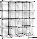 16-Cube Modular Wire Cube Storage Organizer, Black N356659