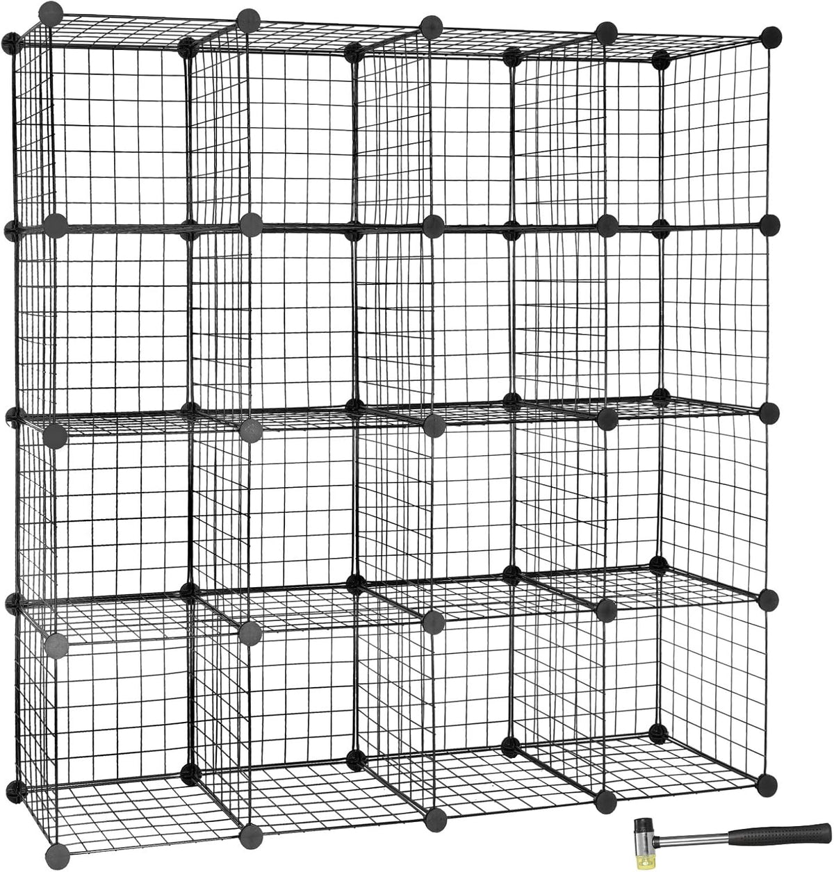 16-Cube Modular Wire Cube Storage Organizer, Black N356659