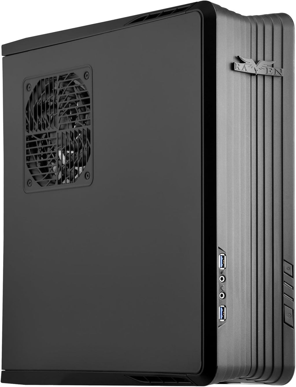 Black Mini-ITX/DTX SFX Computer Case with PCI-E Riser Card Z534