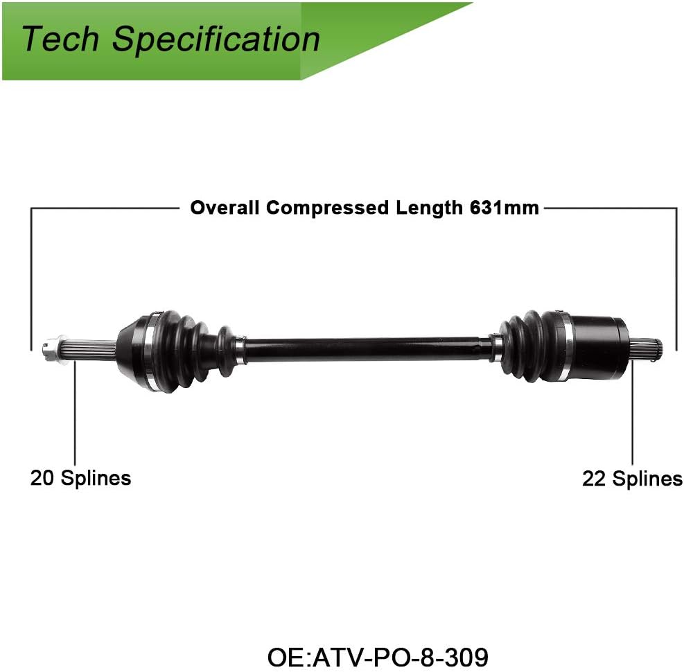 CV Axle Drive Shaft Assembly Pack of 2 V743094