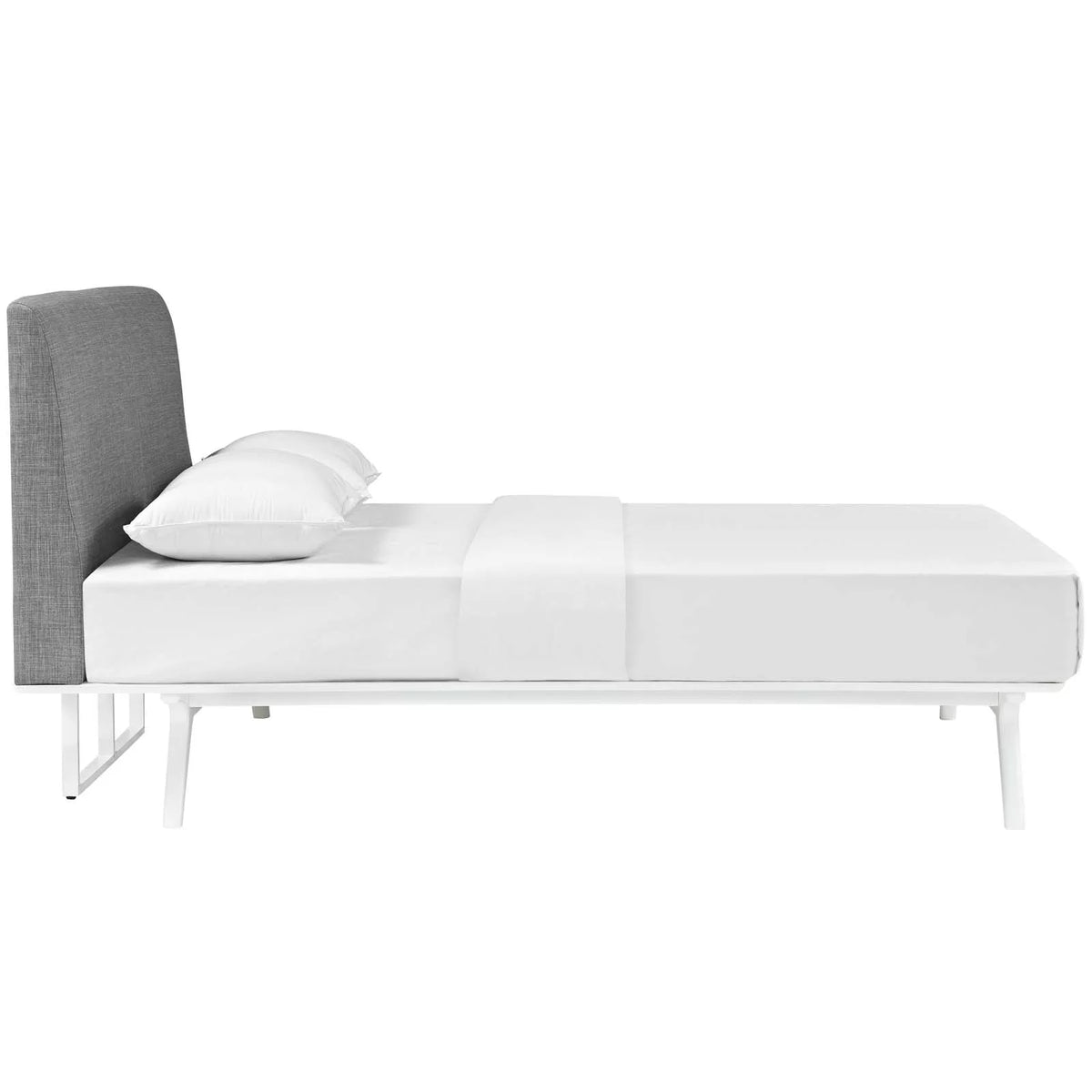 King Bed in White Gray N5432