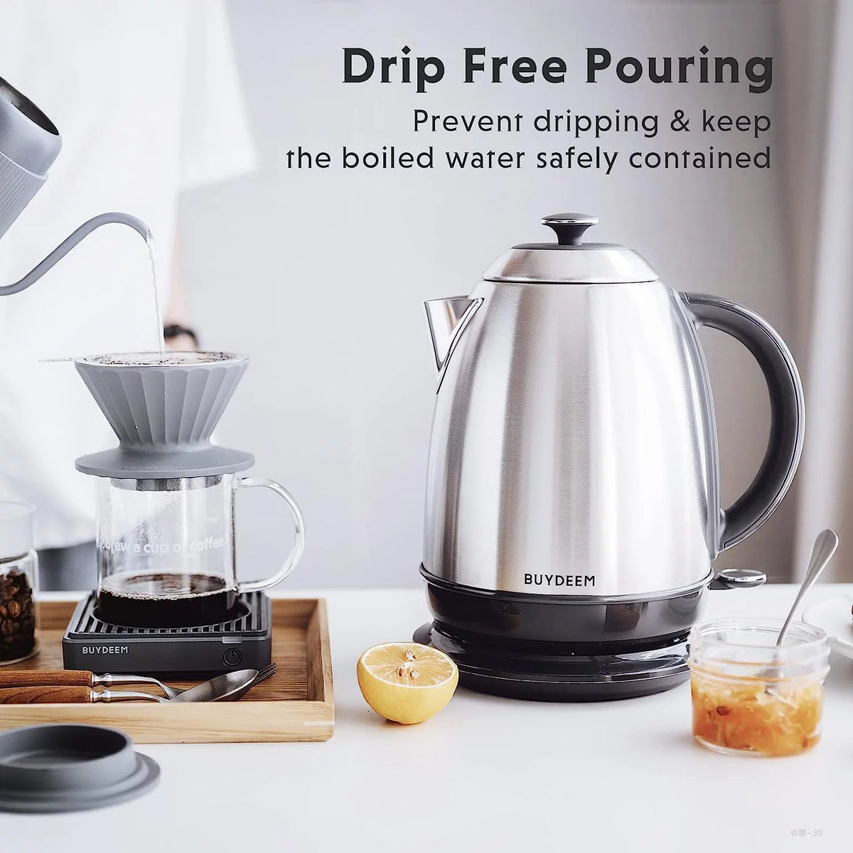 1.7L Stainless Steel Electric Kettle J979