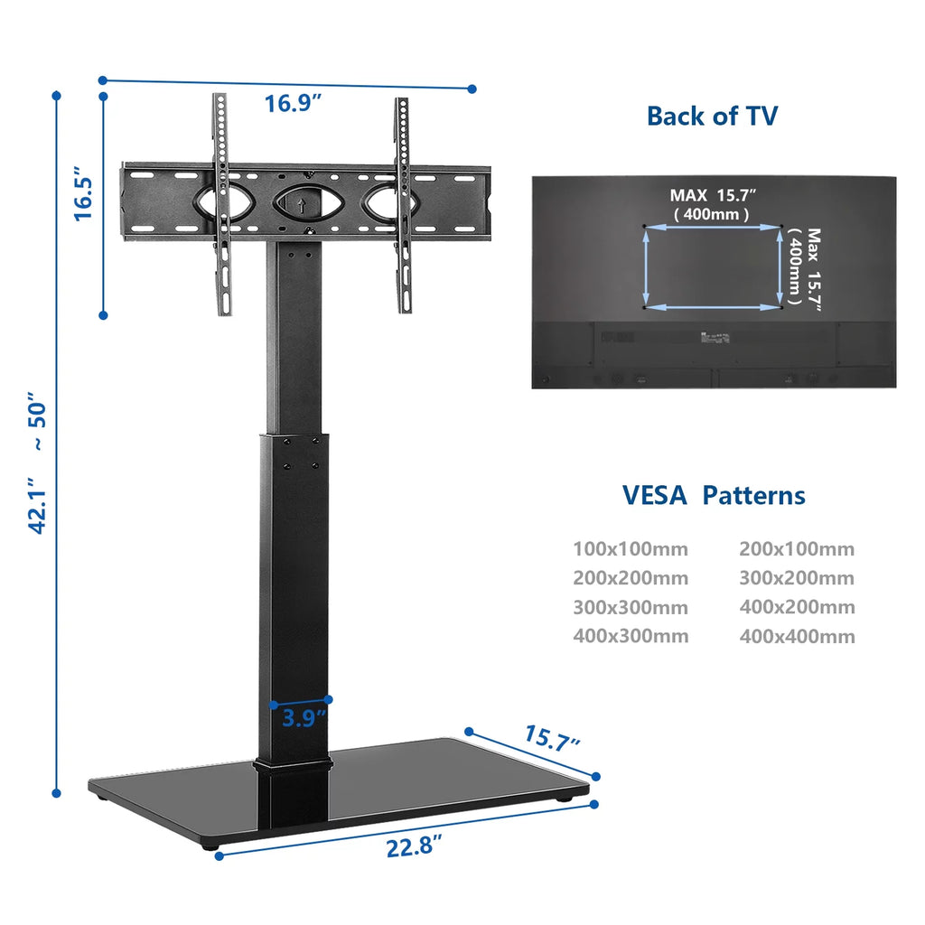 Black Swivel Floor TV Stand up to 70 inch G75325