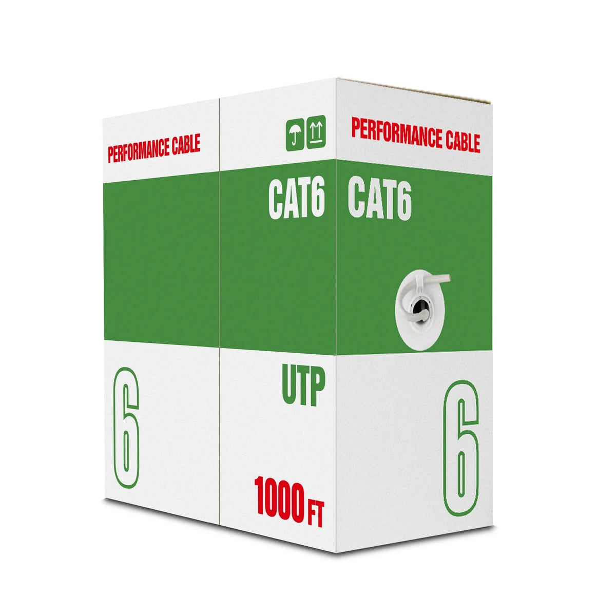Cat6 Cable 1000ft 23AWG Solid Bare Copper UTP Y2264