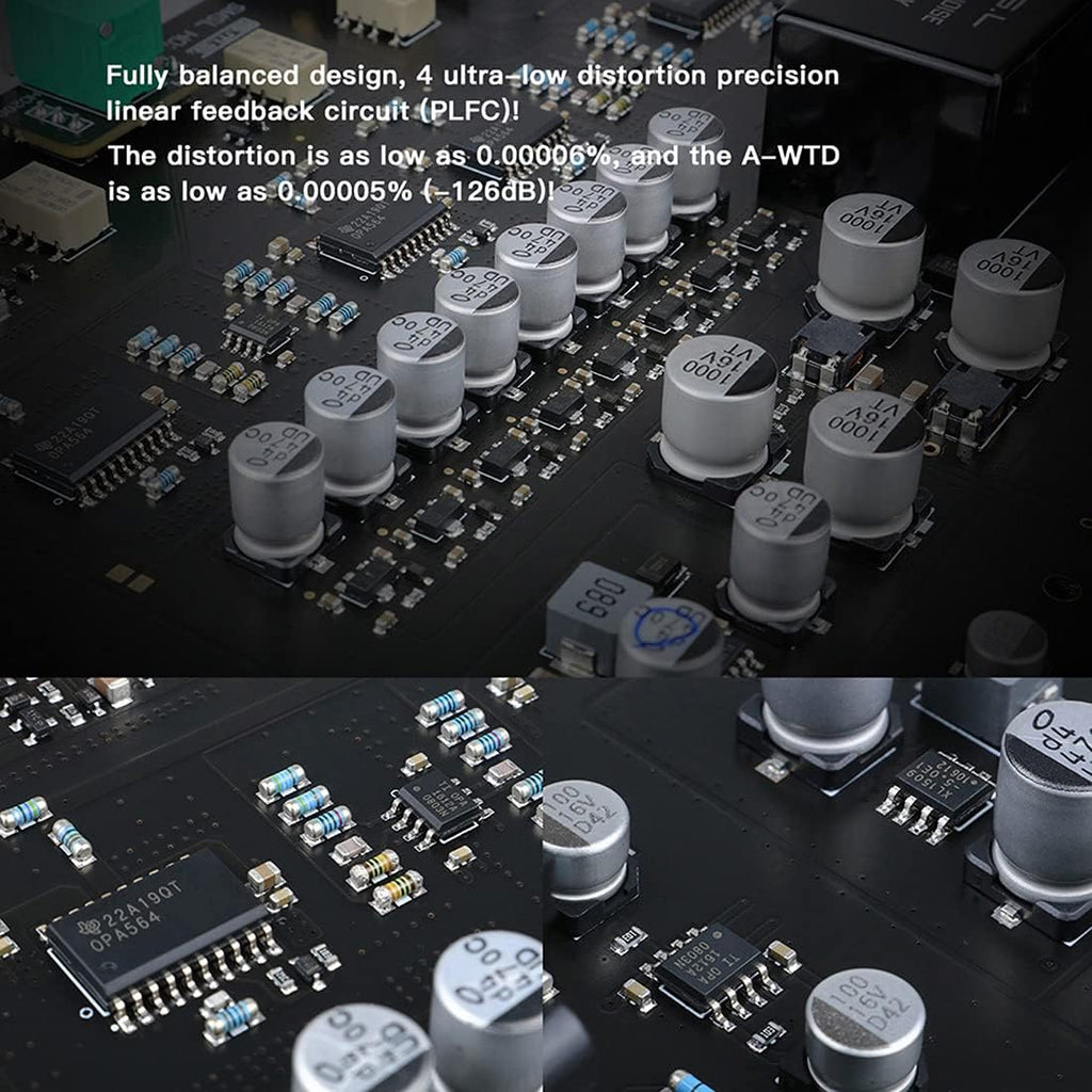 Hi-Res Balanced Headphone Amplifier with RCA/XLR Input 6.35mm 4.4mm XLR Balanced Output S35787