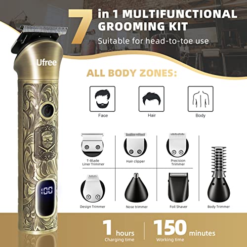 Cordless Beard Trimmer and Hair Clipper Grooming Kit W4722