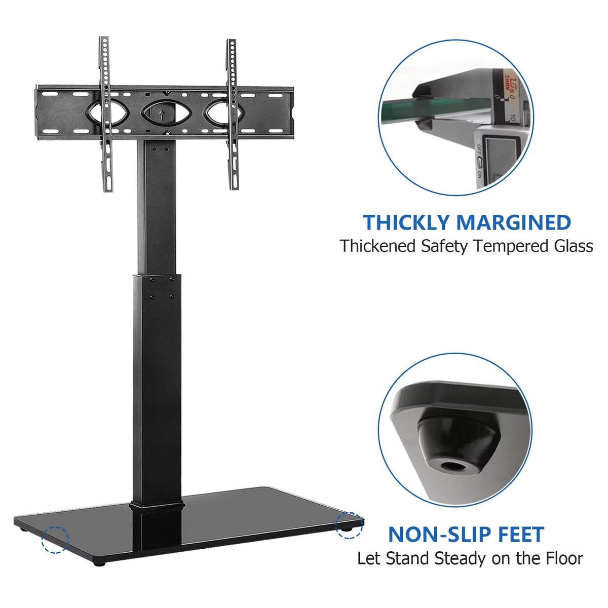 Black Swivel Floor TV Stand up to 70 inch G75325