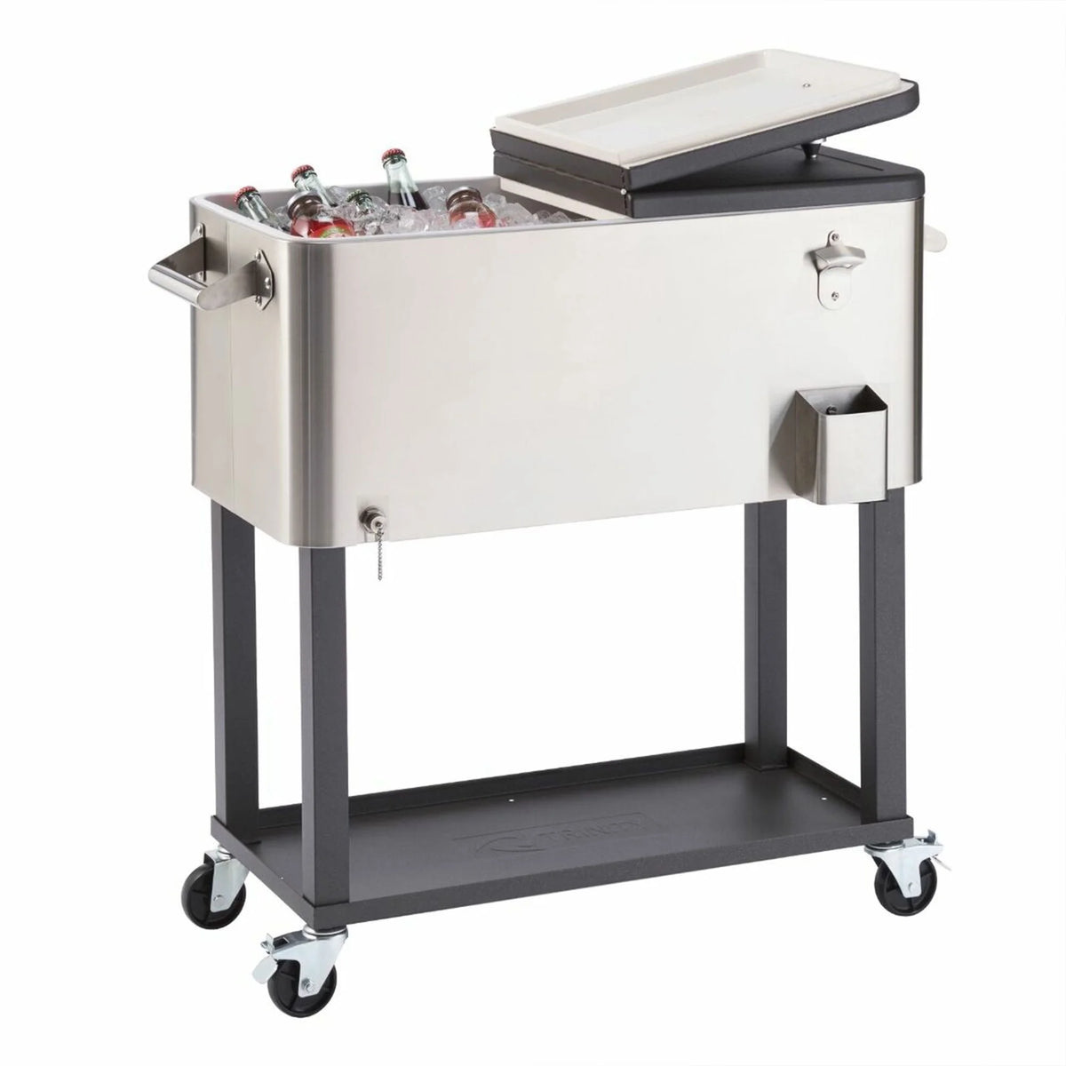 100 Quart Stainless Steel Cooler with Shelf E5246