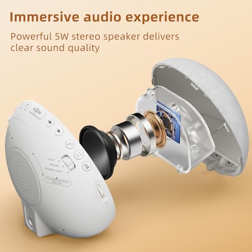 White Noise Machine Alarm Clock with Bluetooth Speaker H473