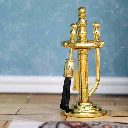 Dollhouse Fireplace and Accessories 1/12 Scale 4pcs G210