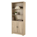 5-Shelf Bookcase with Doors, Blonde Ash V26245