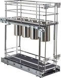 8 No Wiggle Utensil Bin Base Cabinet Pullout Polished Chrome O260163
