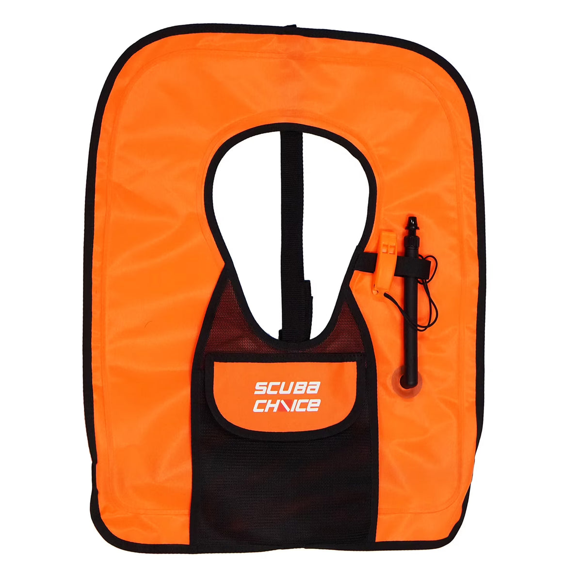 Orange Snorkel Vest With Front Pocket & Whistle R266