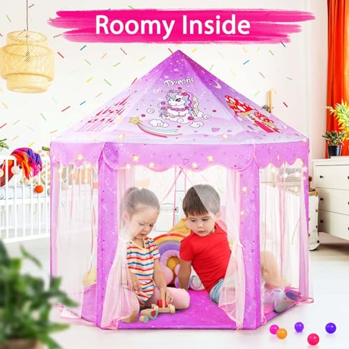 Princess Tent Playhouse with Star Lights, 55'' x 53'' M25892