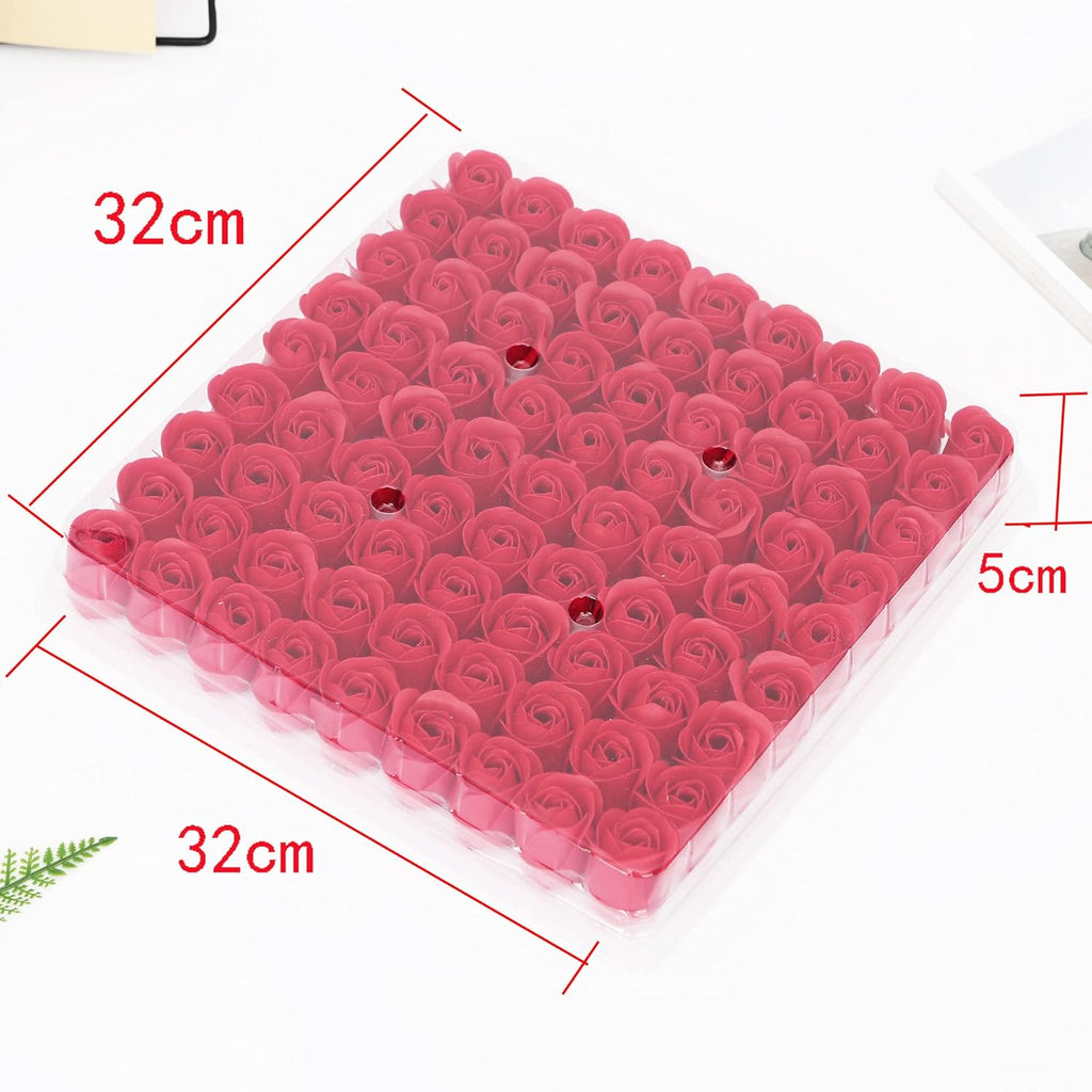 81Pcs Red Scented Bath Soap Rose Flower W575589