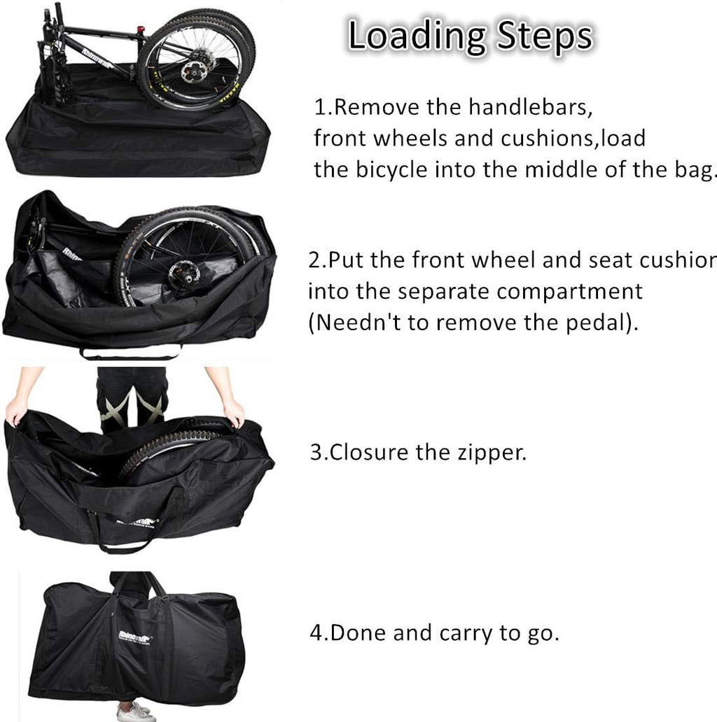 Folding Bike Bag 26 inch to 29 inch Thick Bicycle Travel Case T2621