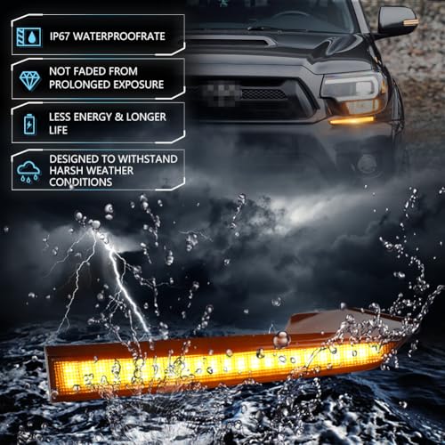 2 PCS White Amber LED Front Side Marker Daytime Running Light V98911