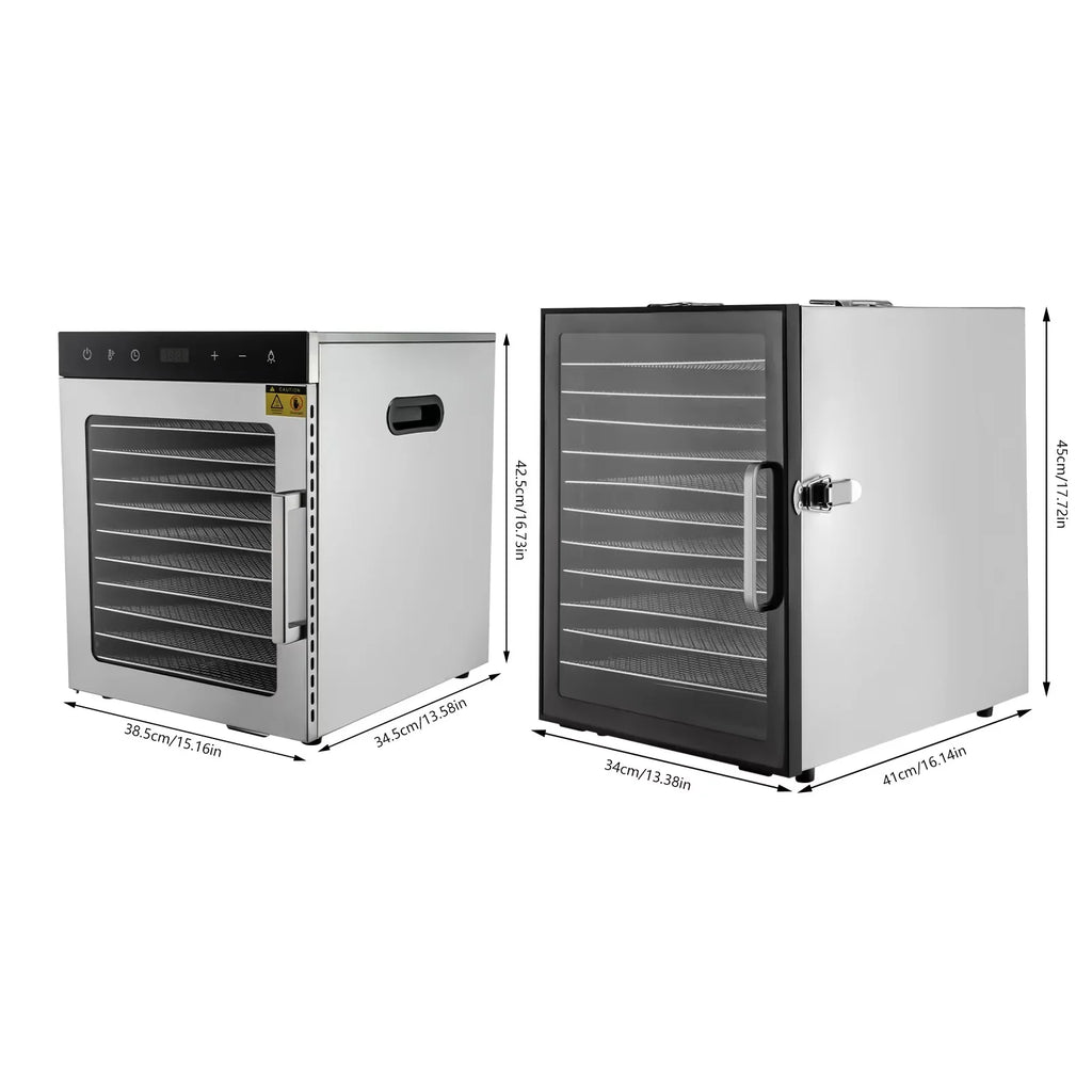 10-Tray Stainless Steel Food Dehydrator V2431