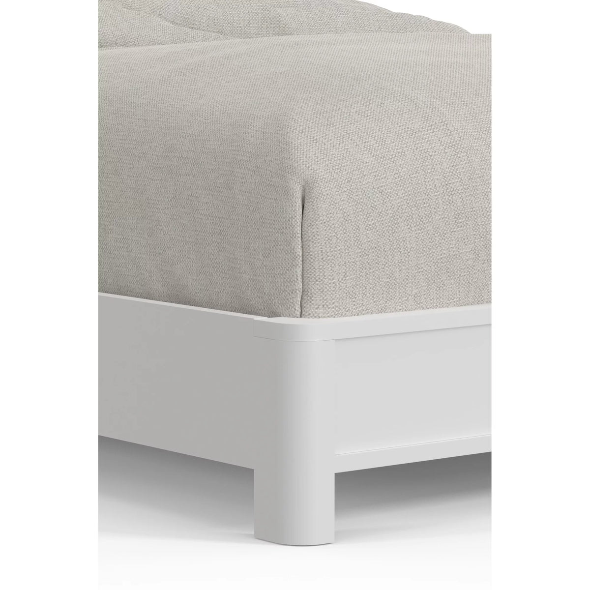 White Full Panel Bed C327940