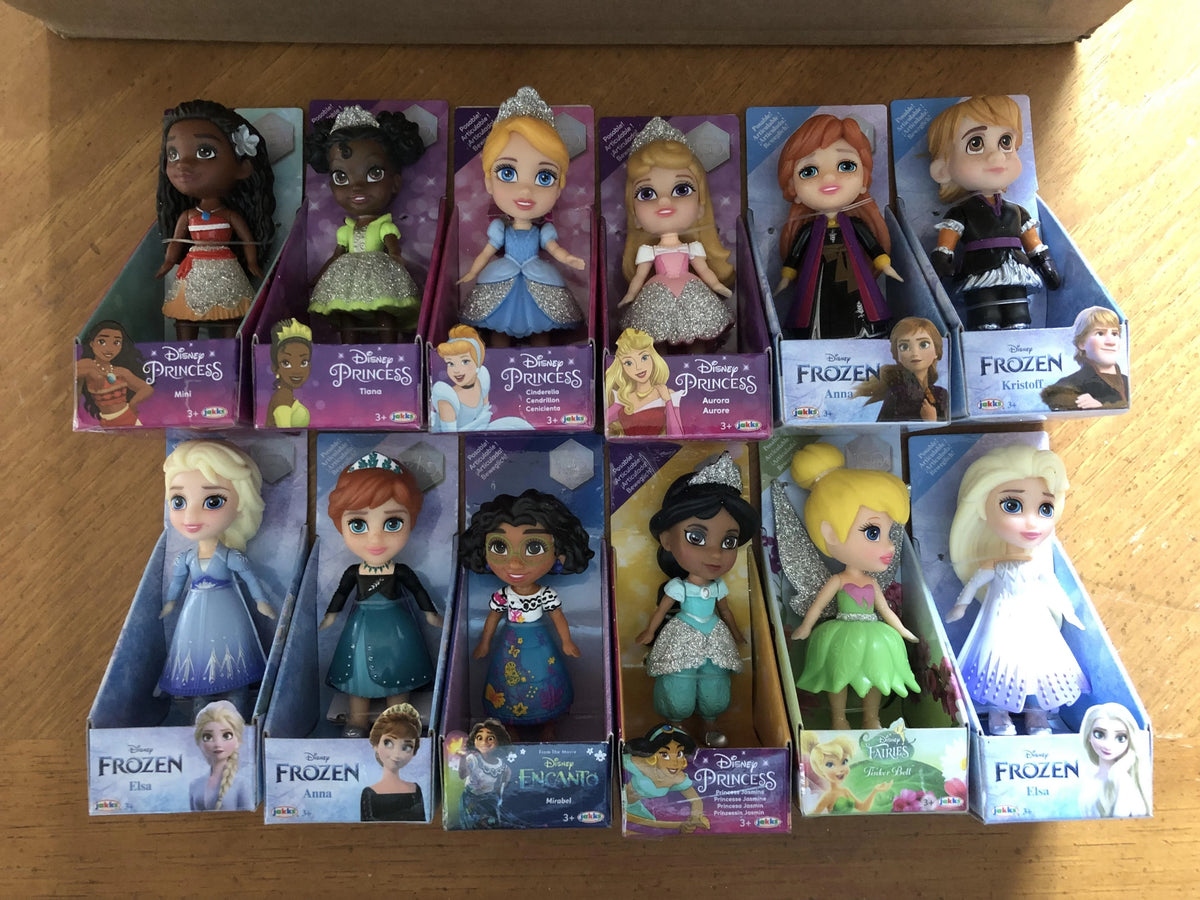 12 Pc Poseable Princess Dolls U6863