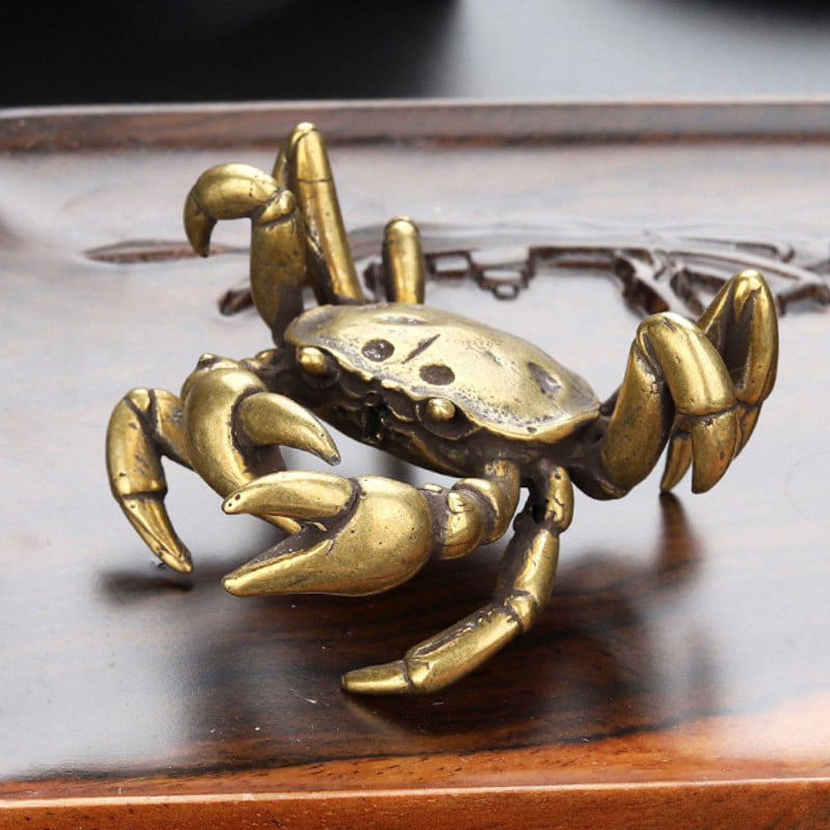 Solid Copper Crab Miniature Figurines U4807