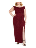 Burgundy Sleeveless Maxi Formal Dress Plus Size 18W K3086