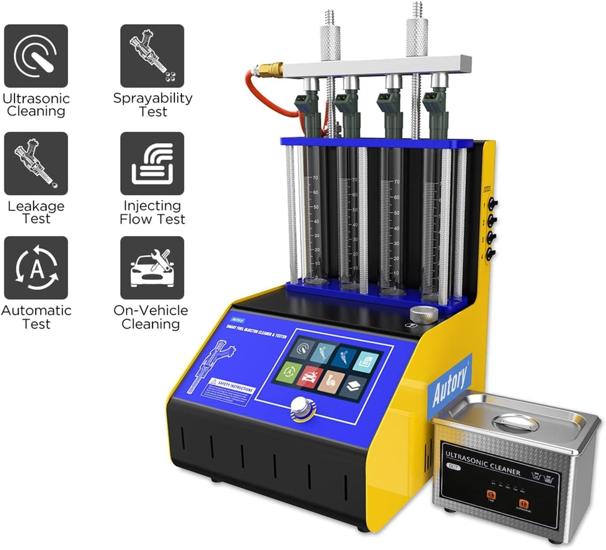 Ultrasonic Fuel Injector Cleaner for 4-Cylinder Vehicles T508