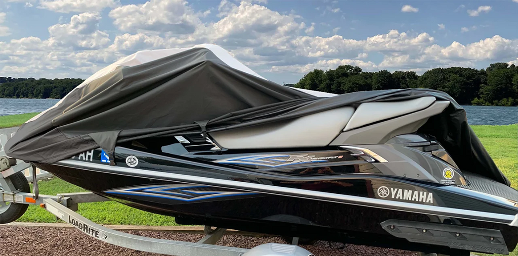 Trailerable Jet Ski Cover Black/Grey 1-2 Seater P2943