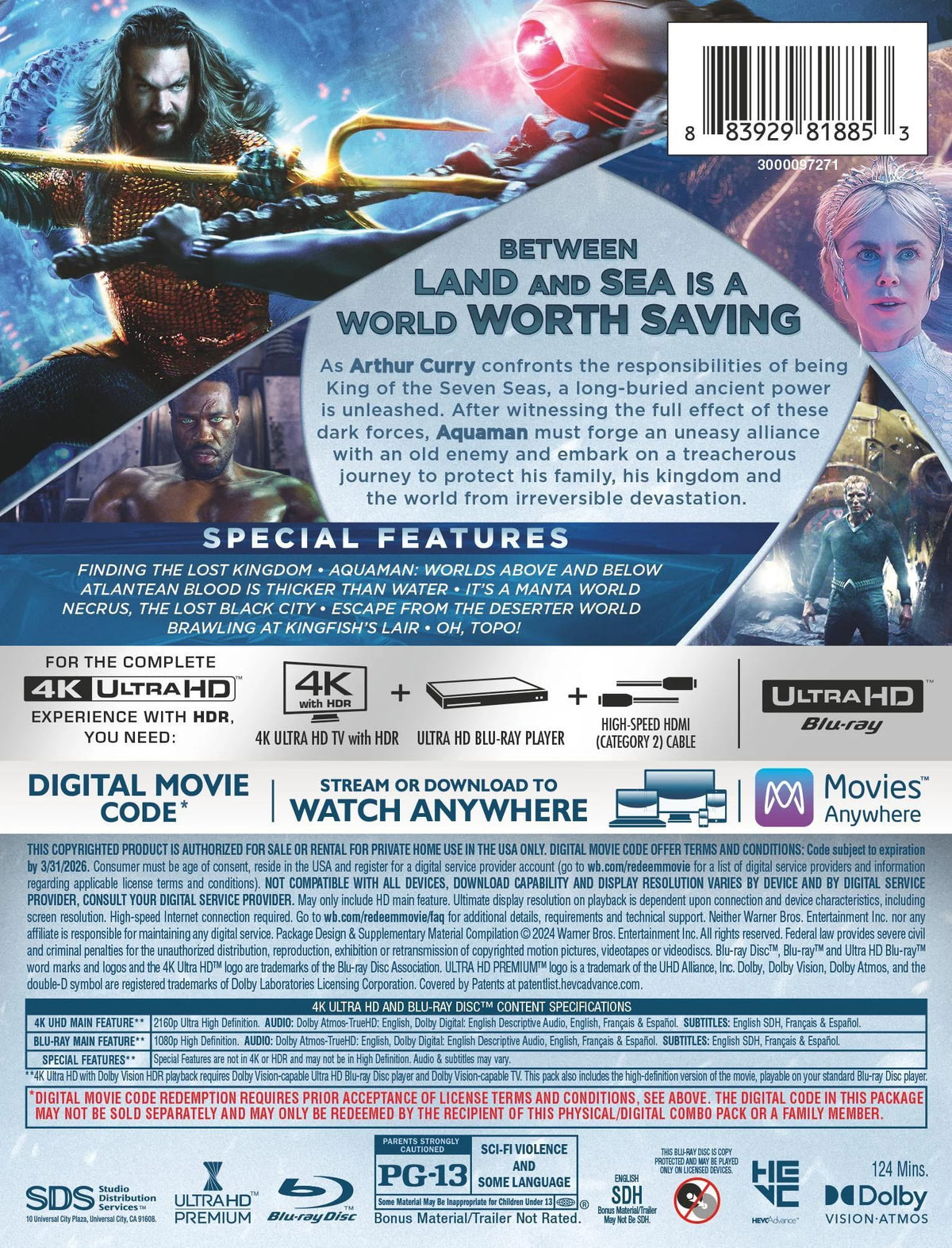 Aquaman and the Lost Kingdom Blu-ray N2673