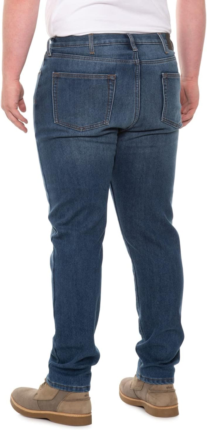 Blue Wash Flannel-Lined Flex Jeans Y352651