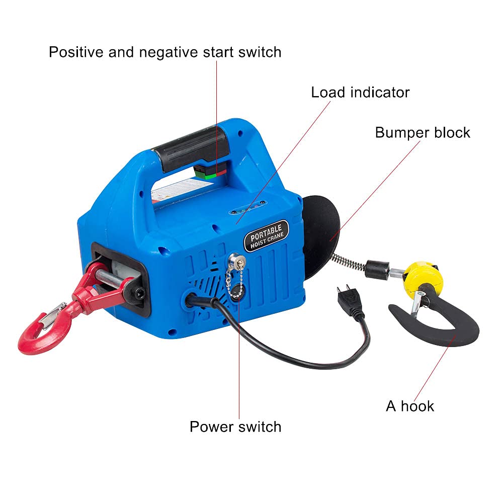 110Volt 1500W Portable Electric Hoist X7023