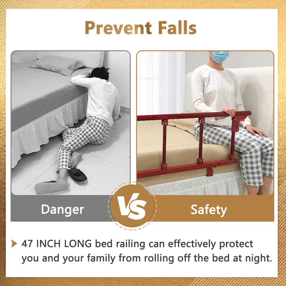 Bed Railing Safety Rails with Bedside Cane Assist Handle X556