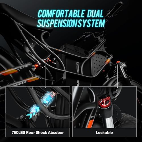 1000W 48V 30Ah Full Suspension Fat Tire Electric Bike D632089