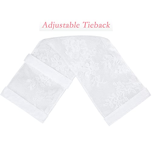 White Semi Sheer Voile Curtains 72 Inches 2 Pieces W187