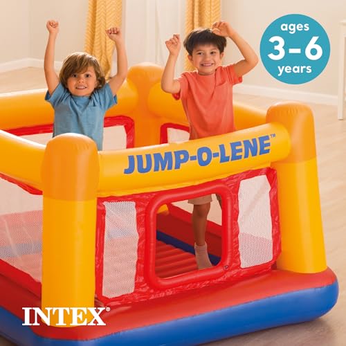 Inflatable Bounce Castle Trampoline with Crawl-Thru Door and Net U31033