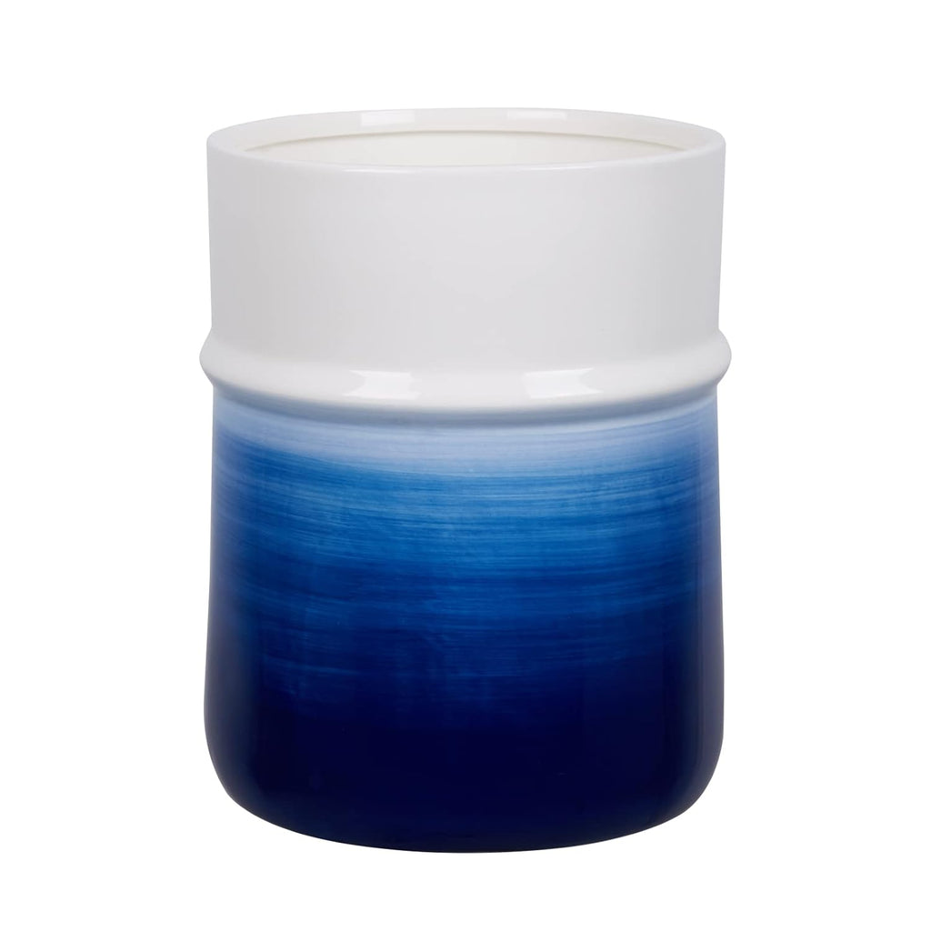 Round Small Navy Blue Trash Can Y891826